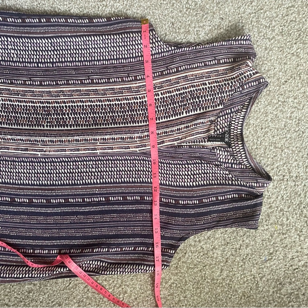 NIC + ZOE Walking On Midnight Striped Sleeveless Blouse - Picture 9 of 10